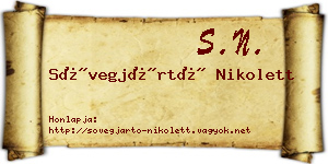 Sövegjártó Nikolett névjegykártya